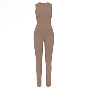 skims • taupe outdoor crew neck sleeveless catsuit